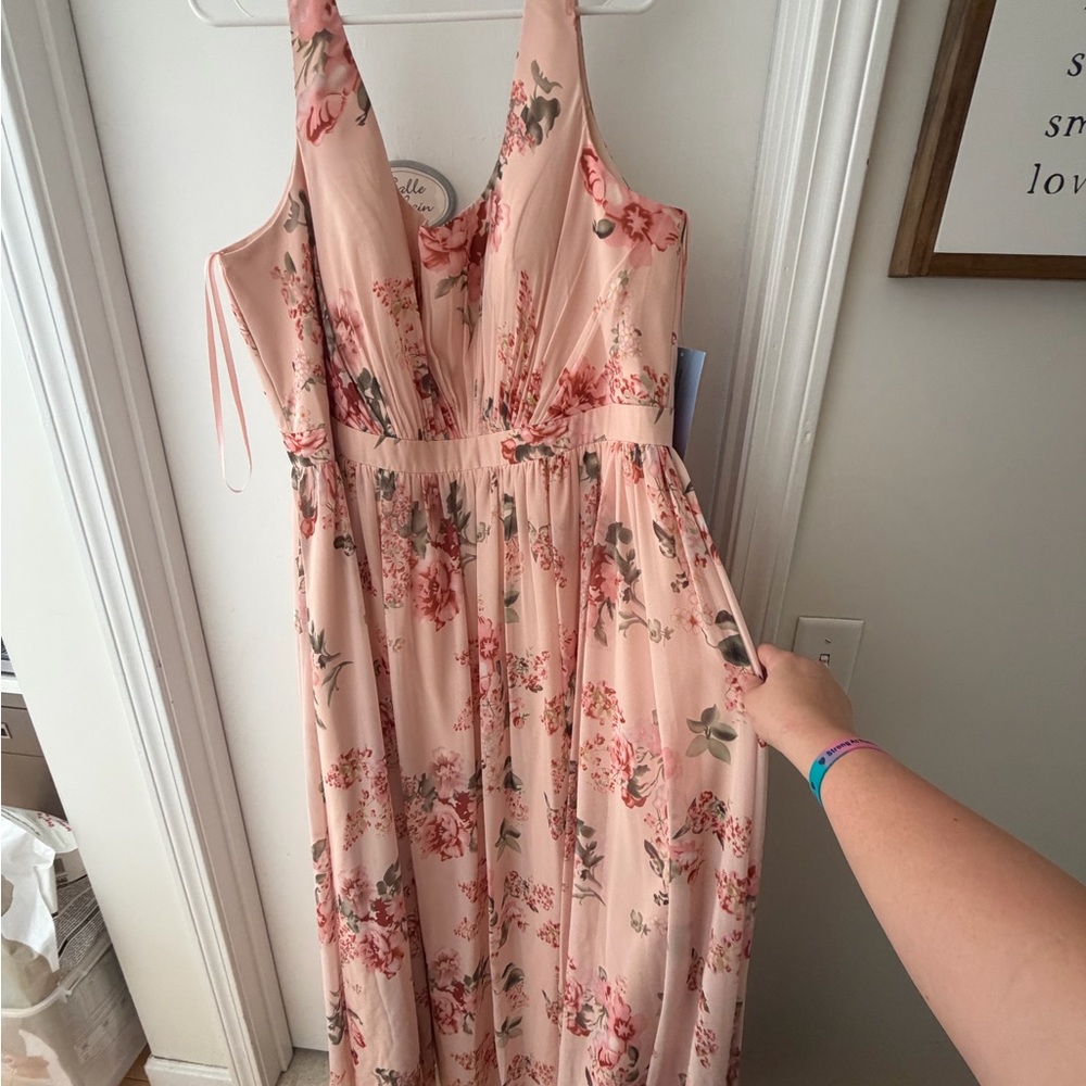 Floral Maxi Dress in Pink and Red